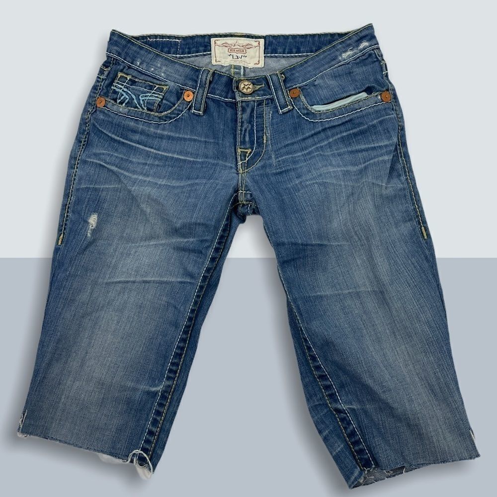 Big Star Jeans Liv Cut Off Low Rise Capris